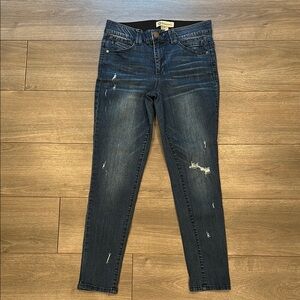 Democracy Blue Skinny Jeans Distressed Style